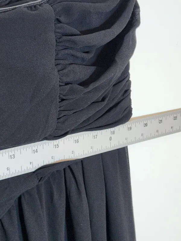 Lulus Black Chiffon Strapless Evening Dress Size 2X NWT Wedding Guest Prom - Image 8