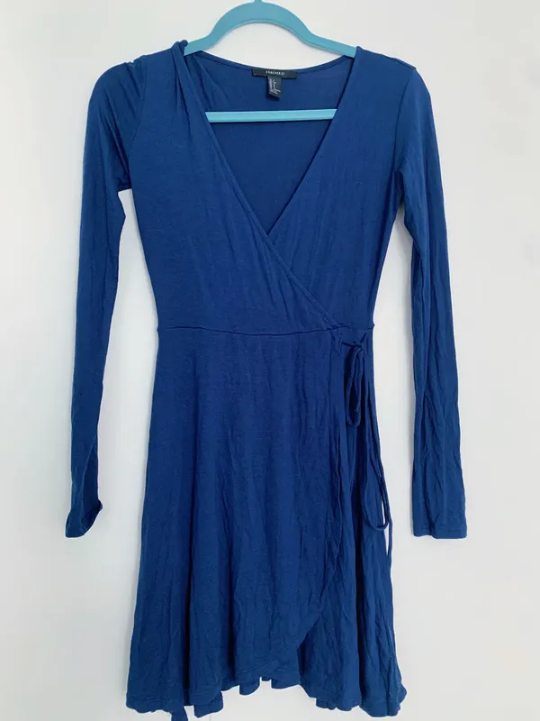 Forever 21 NWOT Blue Wrap Dress - Image 6