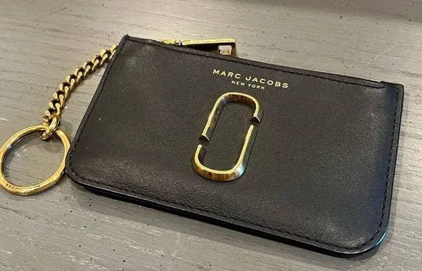 Marc Jacobs Black Coin Card Key Pouch Wallet - Image 4