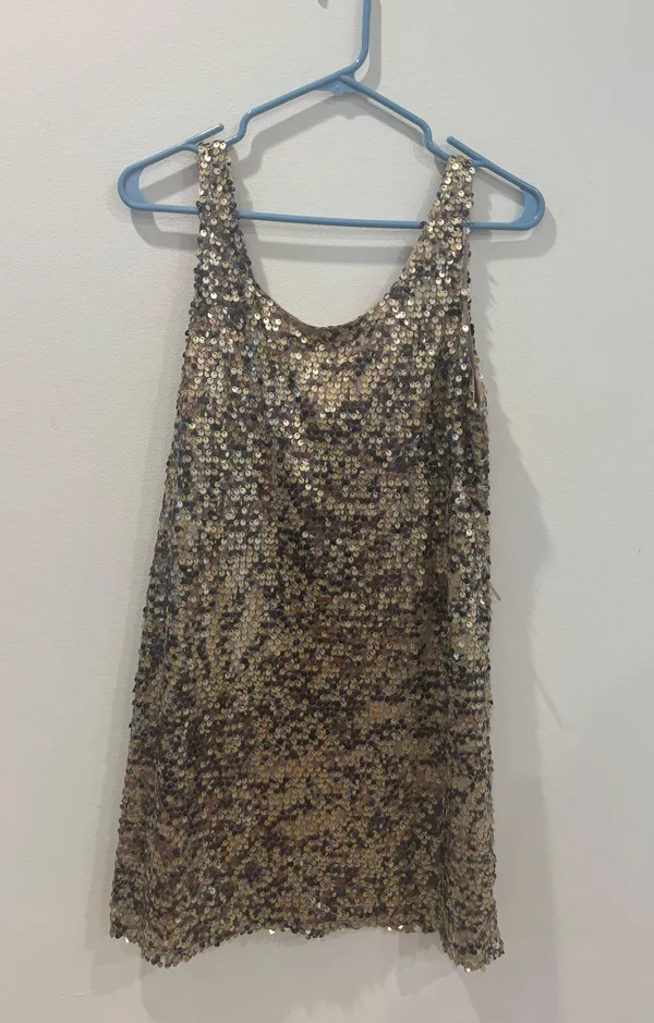 Sweet Rain Gold Sequin Dress - Image 2