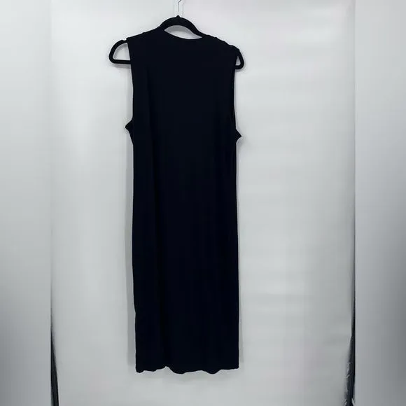 LNA Nuri cross front ribbed dress in black size 1x NWT‎ - Image 2
