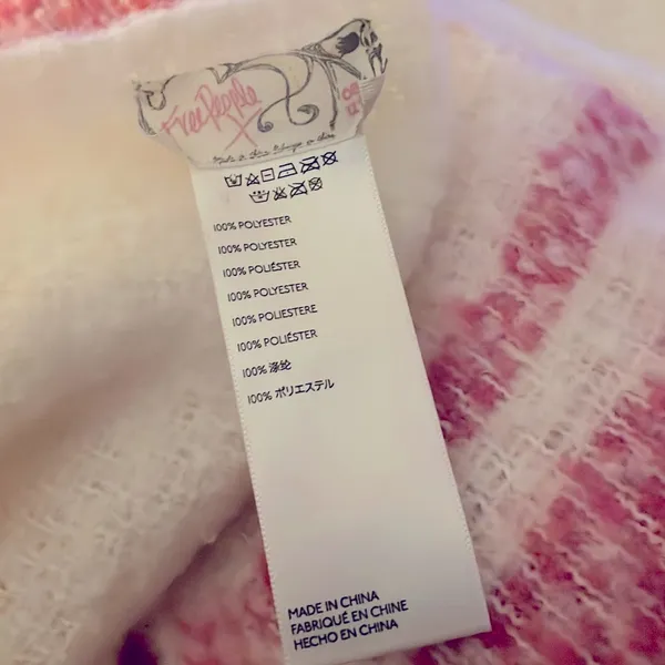 Free People 💗 Gemini Plaid Blanket Scarf💗~petal pink🌷 - Image 7