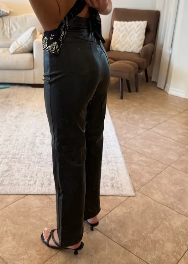 Leather Pants Black Size 00 - Image 3