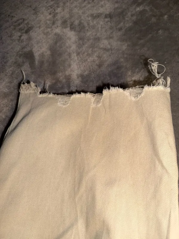 Zenana High Rise Distressed Straight Jeans Sand Beige - Image 10
