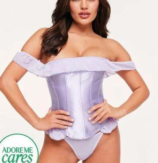 Whimsical Fairy Purple Lilac Satin Off The Shoulder Corset M NWT - Image 2