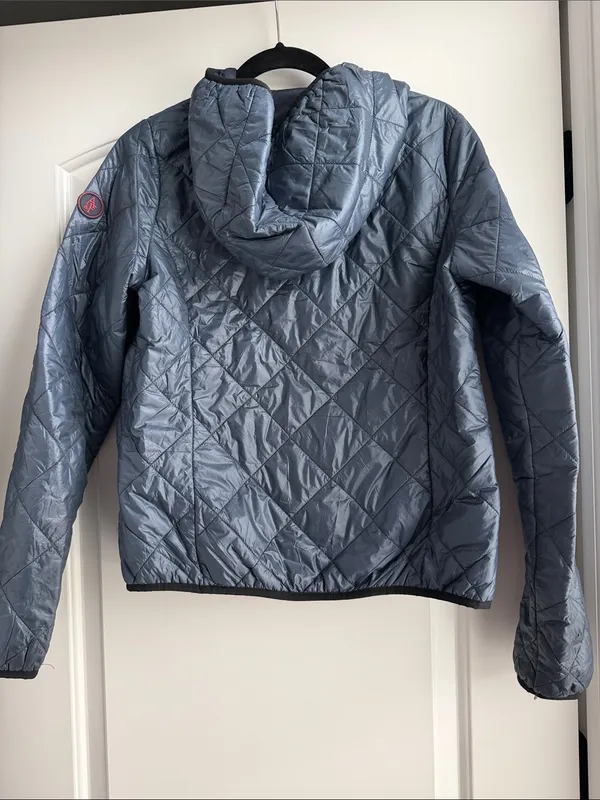 Abercrombie & Fitch Quilted Hooded Puffer Jacket - Steel Blue - Image 7