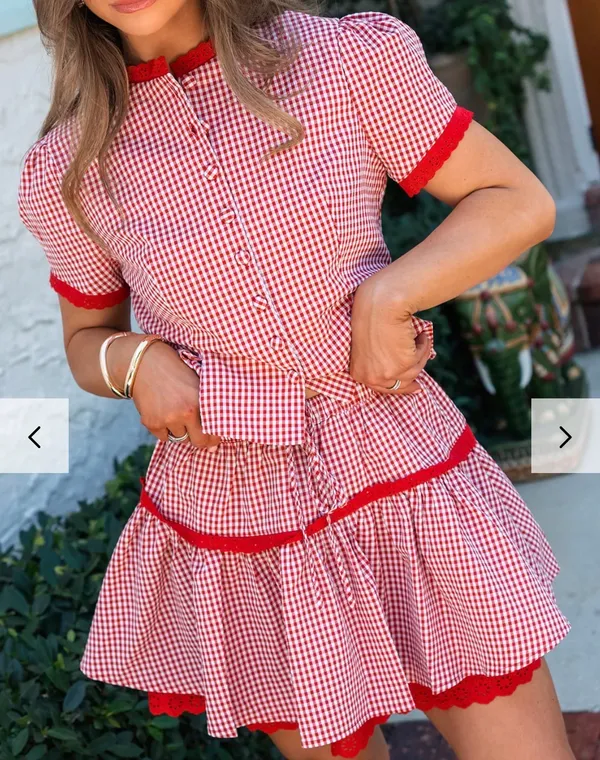 These Three Boutique gingham skirt set - Image 2
