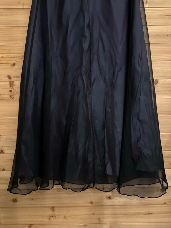 VNTG Faviana Large Iridescent Purple Green Strappy Prom Dress Whimsigoth Fairy - Image 8