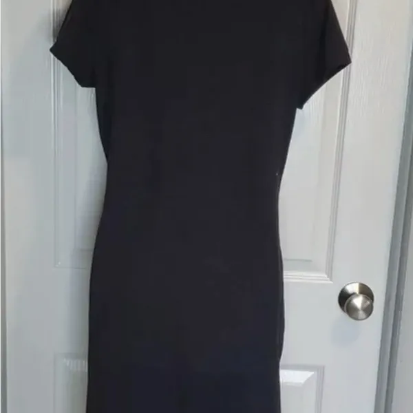 🆕👗 $48 Abercrombie & Fitch Track Bodycon Athletic Mini Logo Navy Dress XS 2 4 - Image 8