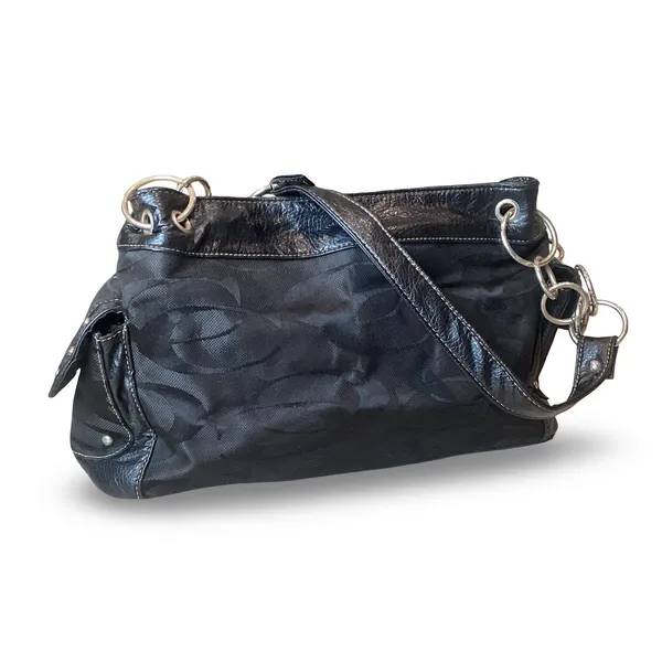 The Sak Black and Silver Patchwork Shoulder Bag - Image 3
