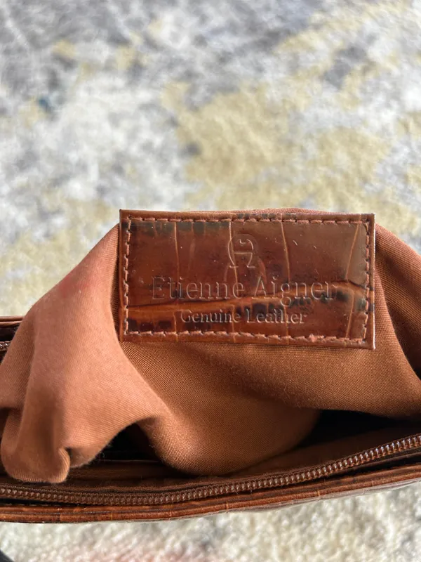 Etienne Aigner Embossed Shoulder Bag - Image 4