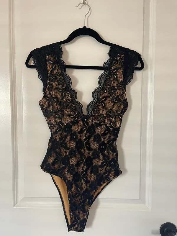 Lace Bodysuit Black Size XS - Image 2