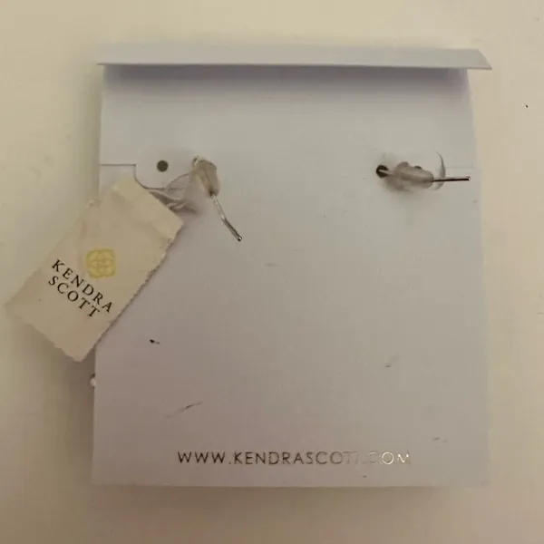 Kendra Scott Esme Ivory Mother of Pearl Dangly Earrings Silver Frame NEW - Image 7