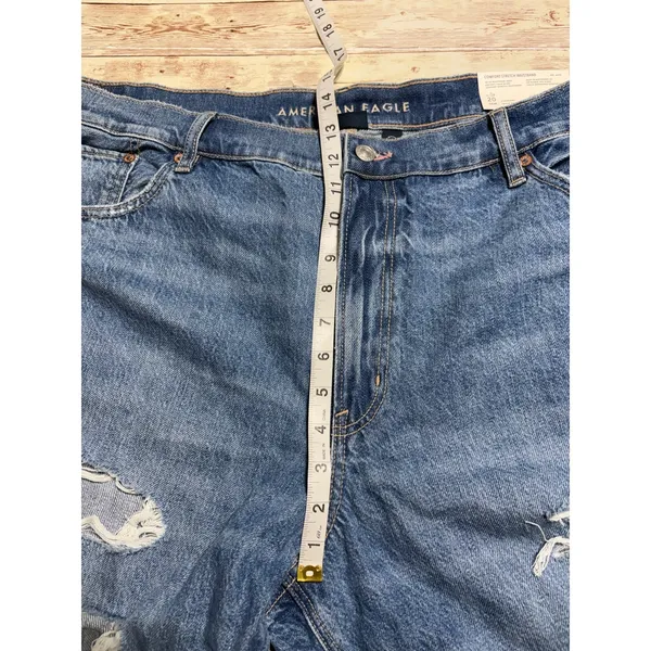 American Eagle Ex-Boyfriend Jeans Distressed 20 35W Low Rise Stretch Waistband - Image 5
