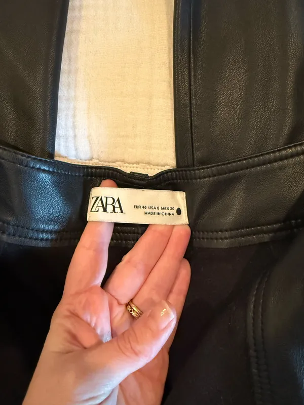 ZARA Leather Faux Pants - Image 2