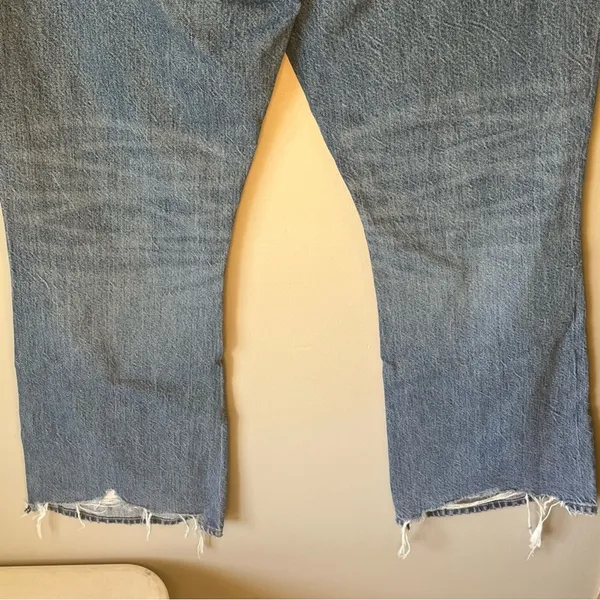 American Eagle Light Wash Distressed Flare Jean Size 12 Long - Image 11