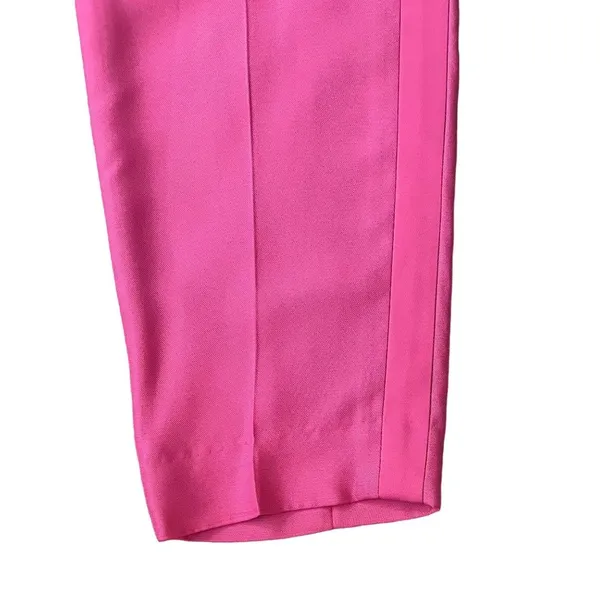 3.1 Phillip Lim $470 2 Bright Pink Tuxedo Trousers High Waist Rise Dress Pants - Image 4