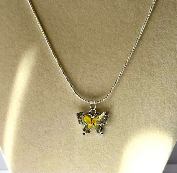 Sterling Silver Butterfly Necklace - Image 2