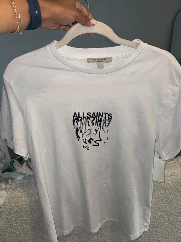 AllSaints Oversized Logo Tee Shirt - Image 3