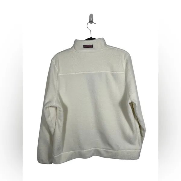 Vineyard Vines Sherpa Fleece Shep Shirt Ivory‎ Quarter Zip XL - Image 3