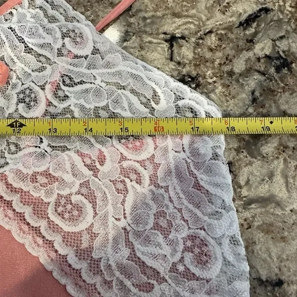 Vintage Slip Sleep Gown Pink Lace Sleepwear Size M/L Sexy Glamour Full Length - Image 8