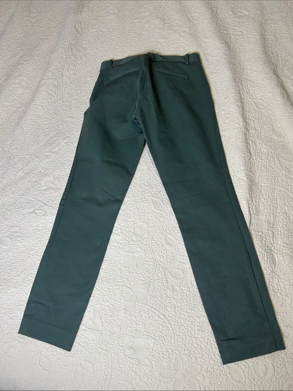 GAP Women's Dark Teal Straight Dress Pants - Image 6