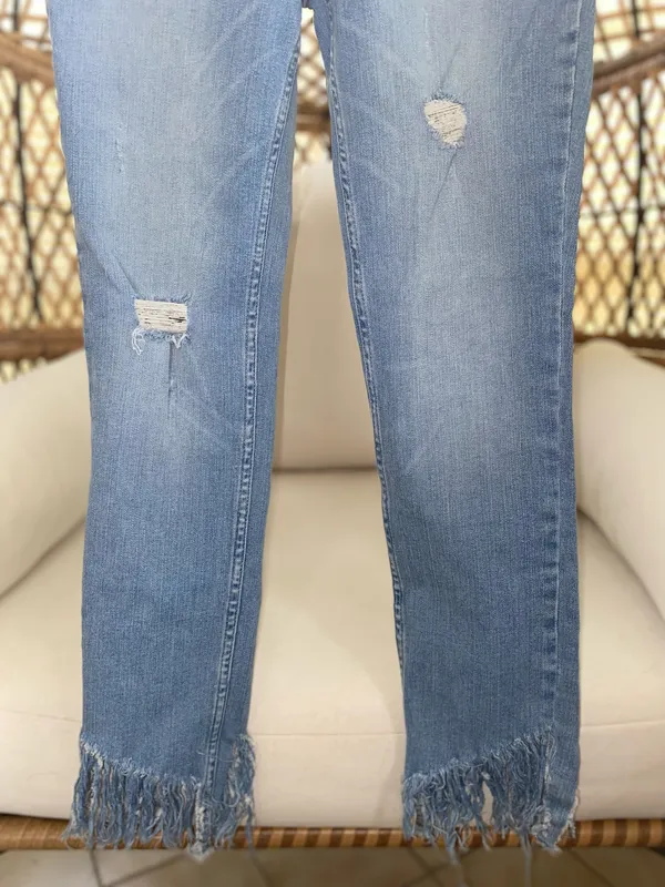 Free People We The Free Great Heights Frayed Skinny Jeans Size 26 - Image 5