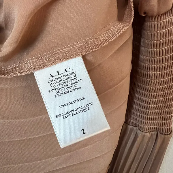 NEW A.L.C. Renzo II Satin Pleated Midi Sleeveless Dress in Bell Size‎ 2 $595 - Image 10