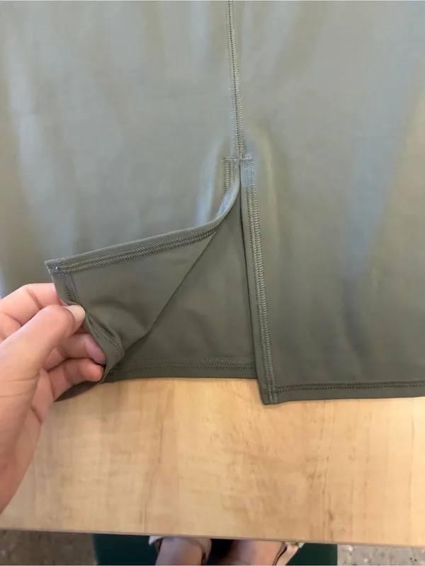 Lululemon Nulu Slim-Fit High-Rise Midi Skirt Green Size 6 2024 Square Dot - Image 8