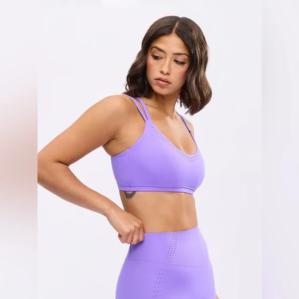 BUFF BUNNY Airbrush Laser Sports Bra in Party Purple Size S Buffbunny Collection - Image 6