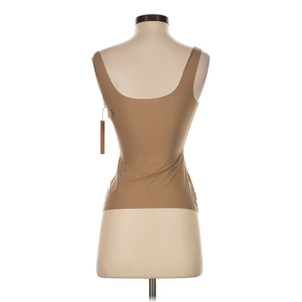 SKIMS Double Layer Sheer Tank Top Truffle Brown Size S NWT Stretch Bodycon - Image 3
