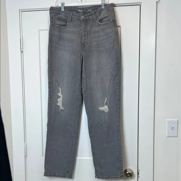 Old Navy Women's Gray Hi rise O.G. Loose jeans size 14 Tall. - Image 3