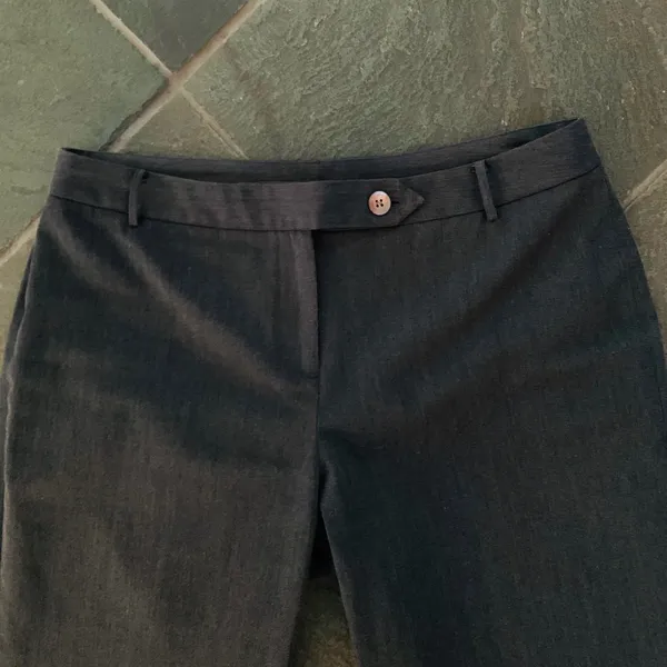 Express stretch charcoal gray cuffed boot cut staple office career pant - Image 3