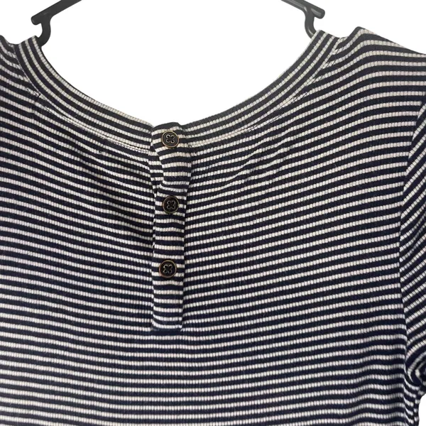 Banana Republic‎ Women XS Striped Soft Short Sleeve Button Back Shirt - Image 7