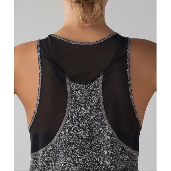 Lululemon Sculpt Tank II Chakra Print Alpine White Black / Black Size 6 - Image 6