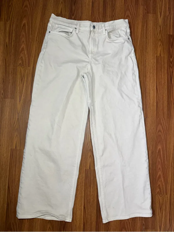 Vuori Vintage Wide Leg Jean Bone Denim Jeans 32. - Image 3