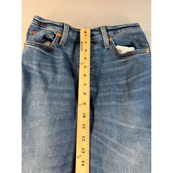 Levis Ribcage Straight Ankle Jeans Blue High Rise Button Fly Denim VTH - Image 8