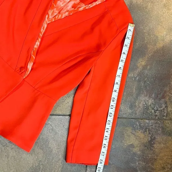 CAbi Orange Wrap Blazer Jane Jacket Size 4 - Image 5