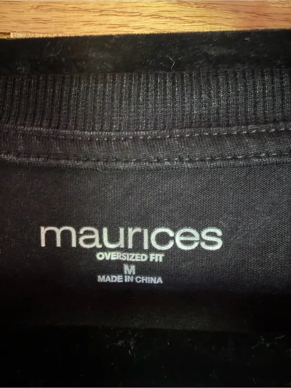 Maurices Joy In The Journey Graphic Tee T-Shirt Black Charcoal Oversized Medium - Image 4