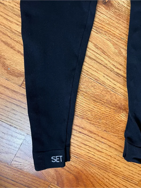 Set Active High Waist Black Leggings - Image 6