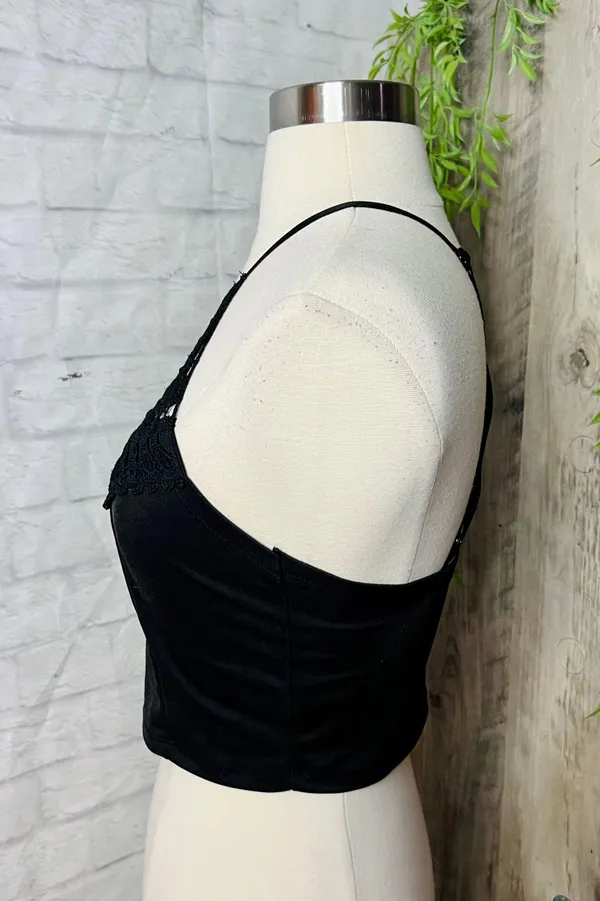 Lace Crop Top Black - Image 4
