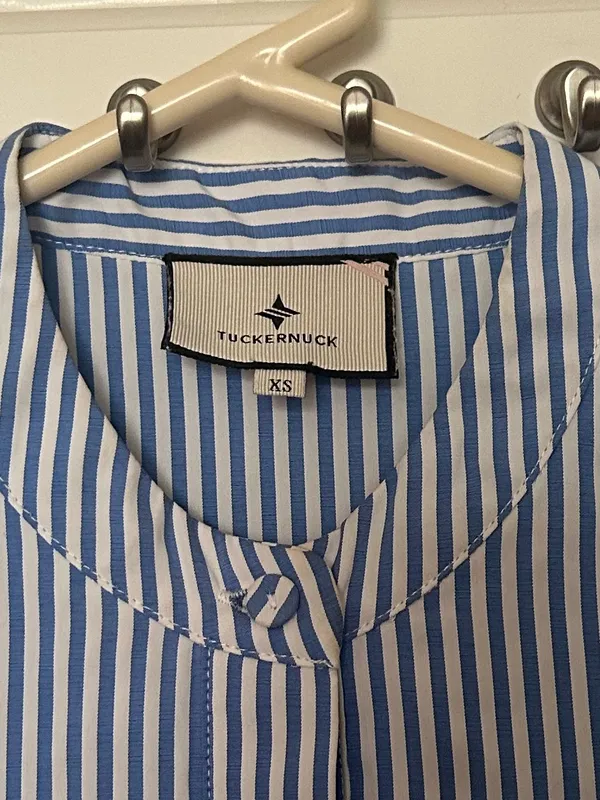 Tuckernuck Blue and White Striped Midi Shirt Dress - Image 7