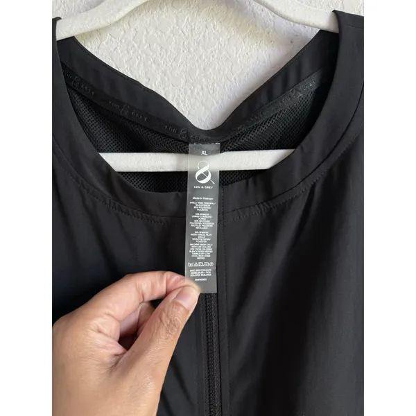 Lou & Grey‎ Wanderweave Active Pocket Dress Women's XL Black Sleeveless Casual - Image 7
