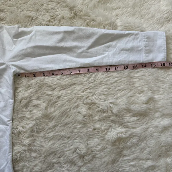 J. Crew Factory Top Petite Button-Up Oxford Shirt in Signature Fit White PXS NWT - Image 11