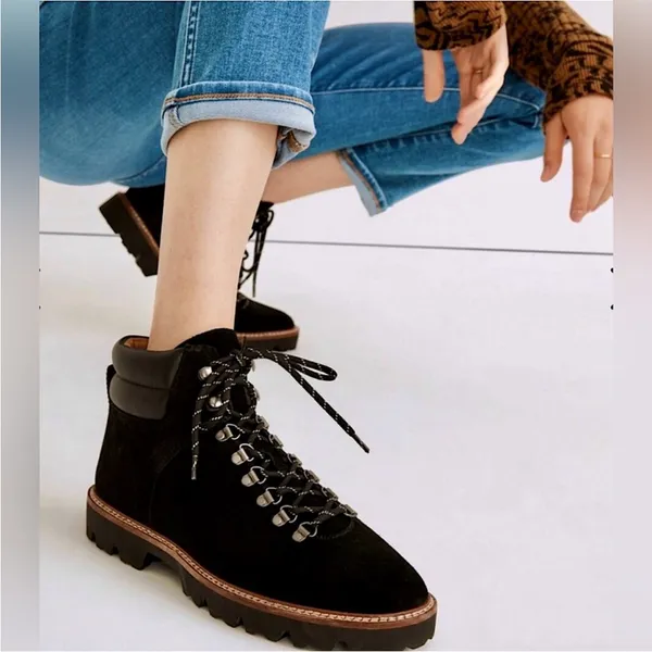 NIB Madewell Citywalk lugsole hiking boots in suede, nubuck and leather - Image 2