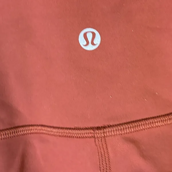 Lululemon Mid Rise 7/8 Leggings Dark Terracotta Mesh Panels Athleisure Size 4 - Image 5