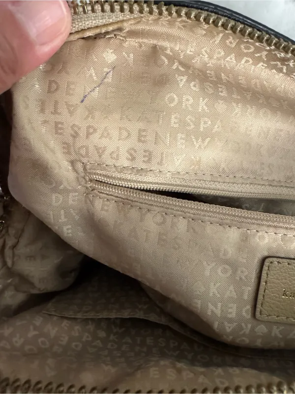 kate spade taupe leather satchel with buckled flap- Allen Street Raquelle - Image 10