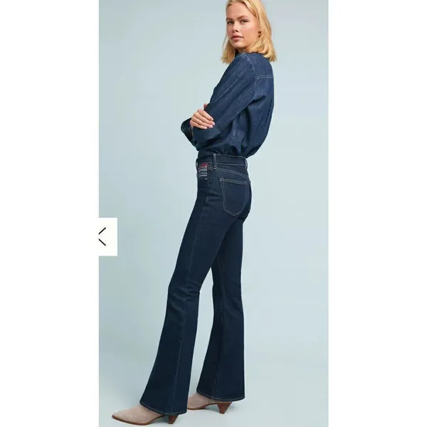 Anthropologie x Levi’s Made & Crafted Stem Flare Blue Jeans Mid-Rise 28 $198 - Image 3