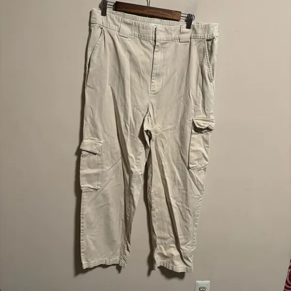 Wilfred TNA ARITZIA Cargo Pants Flax Beige Tan- Size XL - Image 4