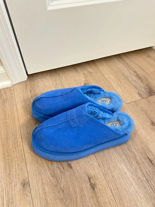 UGG Discoquette Genuine Shearling Slide Slipper in Blue US 9 - Image 5